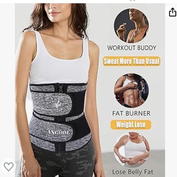 Women's 3XL ANGOOL Neopren Waist Trainer ,Workout Belt Sweat Corset With Zipper - Picture 5 of 13